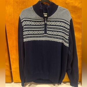 Men’s zip up sweater, dark blue, ***brand new with tags